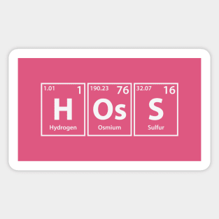 Hoss (H-Os-S) Periodic Elements Spelling Sticker